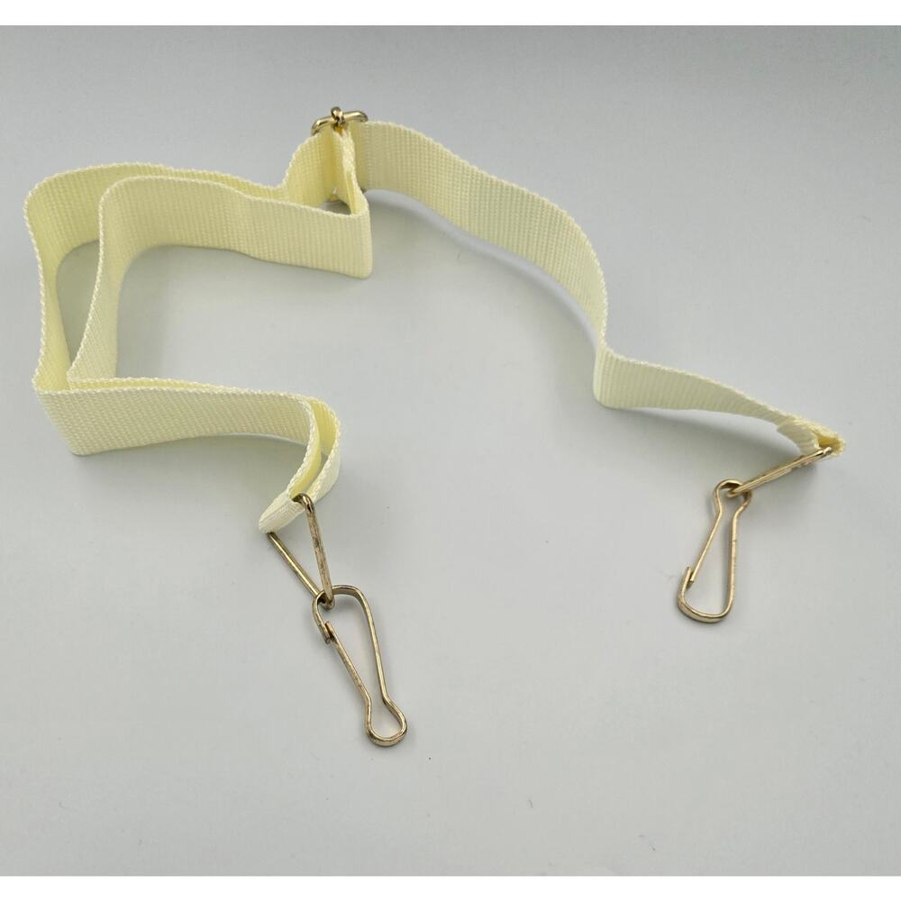 Purse Bag Strap Replacement Light Yellow Adjustable Strap with Gold Toned Clasps
